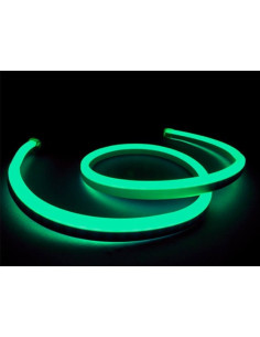 Neon Flex LED, 4.8W/m, Verde, IP65, 220V