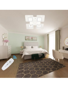 Lustra LED cu 4 brate, 72W, control prin telecomanda