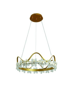 Lustra Aurie Flower, LED 95W, Ajustabila cu Telecomanda IR