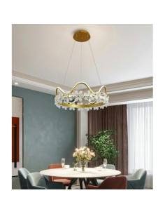 Lustra Aurie Flower, LED 95W, Ajustabila cu Telecomanda IR 2