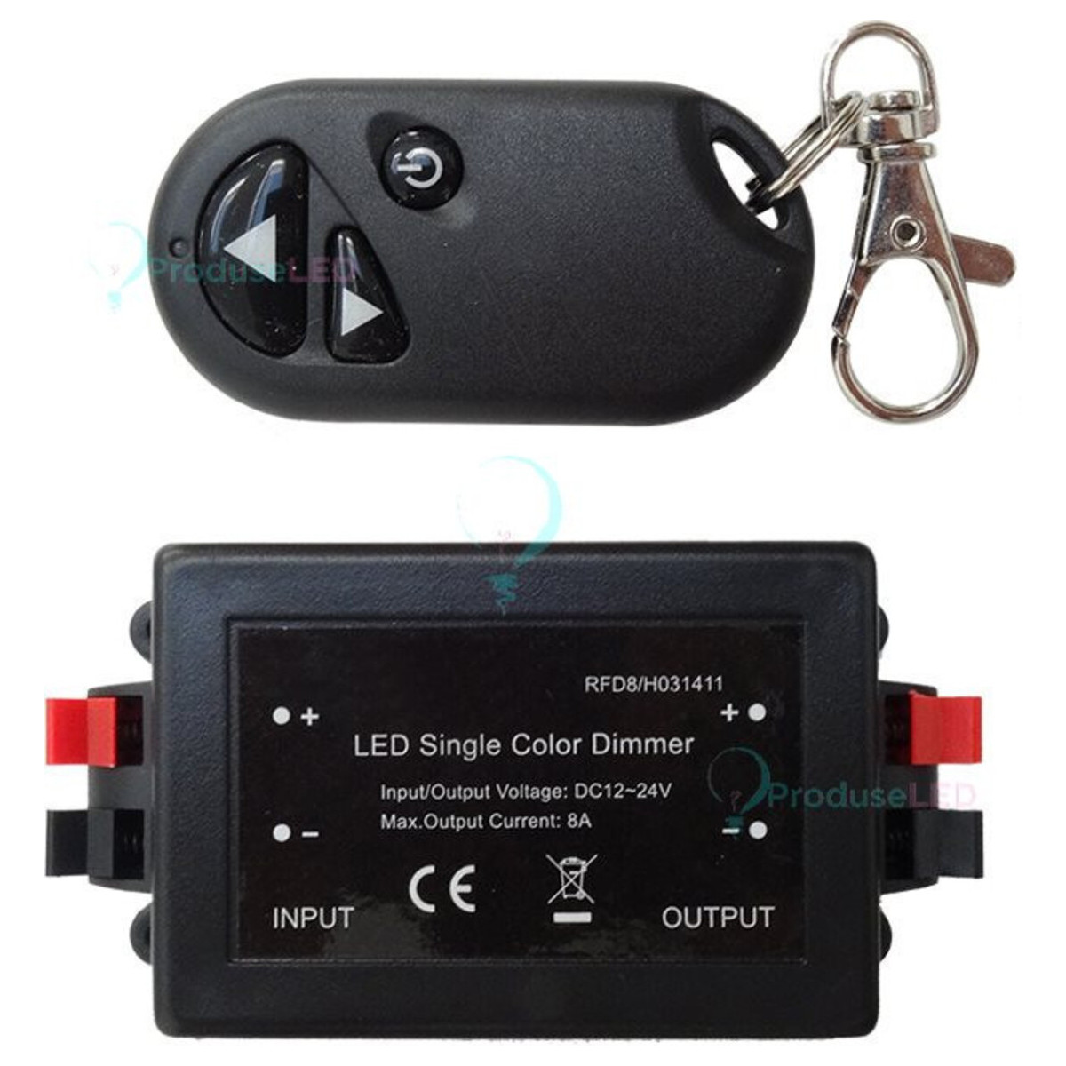Dimmer 8A, pentru Banda LED 12V, Telecomanda