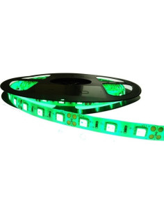 Banda LED Verde 5050, 14.4W, 60 LED/m, IP20, 12V