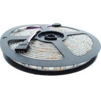 Banda LED 5050 RGB 14.4W, 5m, IP65, 12V, Montaj cu banda adeziva