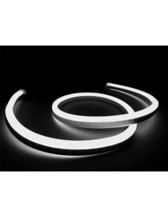 Neon Flex LED, 4.8W/m, 220V, Alb Rece, IP65