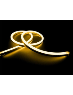 Neon Flex LED 220V, 4.8W/m, Alb Cald, IP65