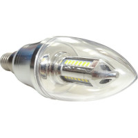 Bec Lumanare LED E14 4W, Alb Rece, 220V - 4