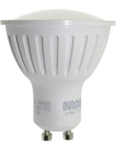 Bec Spot LED GU10, 5W, Mat, 220V, Alb Cald