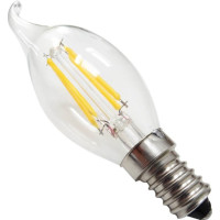 Bec Filament LED E14 Flacara 4W, Alb Cald - 3