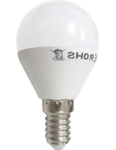 Bec LED Sferic E14, 4W, Mat, Alb Cald