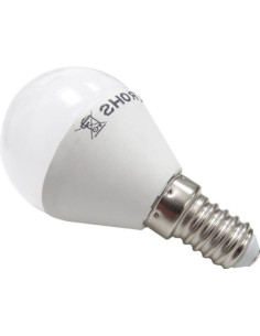 Bec LED Sferic E14, 4W, Mat, Alb Cald