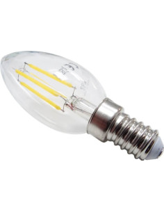 Bec Filament LED C35, 4W, E14, Lumina Alba Naturala