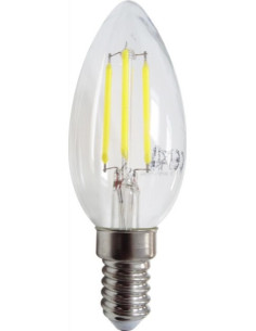 Bec Filament LED C35, 4W, E14, Lumina Rece