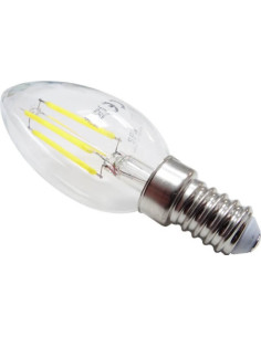 Bec Filament LED C35, 4W, E14, Lumina Rece