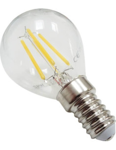 Bec Filament LED E14, 4W, G45, Lumina Calda