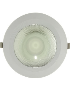 Spot Downlight LED Incastrabil 30W, COB, Alb Rece
