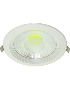 Spot LED COB 20W, Rotund, Alb Rece