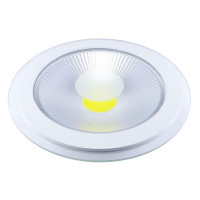 Spot LED Rotund 15W Cu Geam, Alb Rece, COB