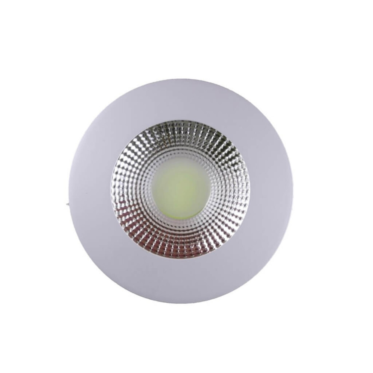 Spot LED Transparent Rotund, 10W, Alb Rece, COB