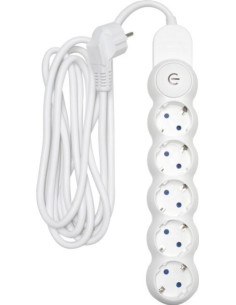 Prelungitor 5 Prize Schuko, Cablu 3x1.5mm, Lungime 3m, Intrerupator