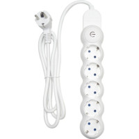 Prelungitor cu 5 prize Schuko, cablu 1.5m, sectiune 3x1.5mm, intrerupator inclus