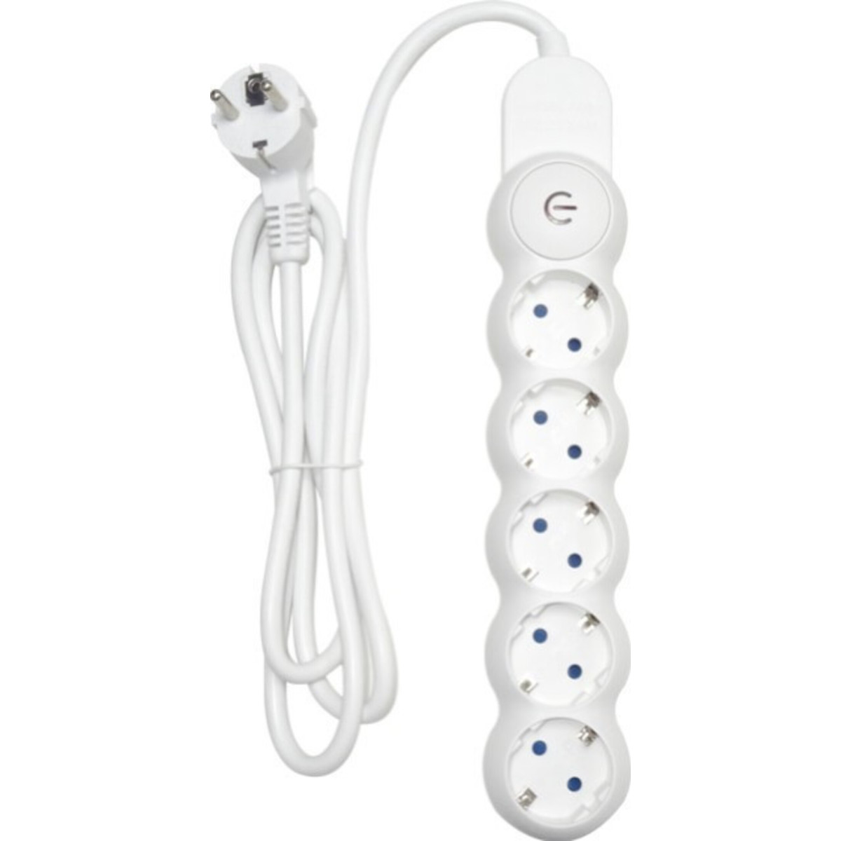 Prelungitor cu 5 prize Schuko, cablu 1.5m, sectiune 3x1.5mm, intrerupator inclus