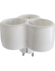 Adaptor Triplu cu Impamantare, Design Stea