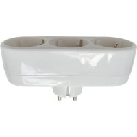 Adaptor Schuko, Liniar, Cu 3 Prize - 3