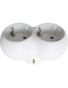 Adaptor Schuko, 2 Prize Rotunde, Compact