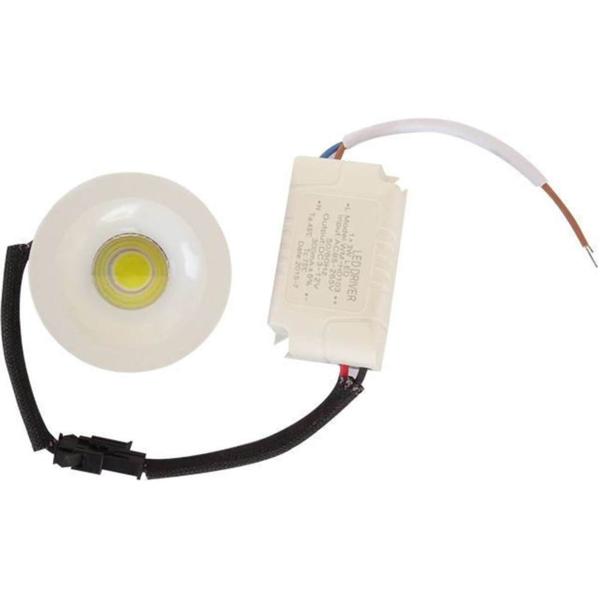 Mini Spot LED Rotund, 3W, Lumina Alb Rece