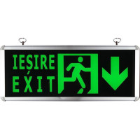Corp LED Siguranta Iesire, Sageata Jos, 1 Fata