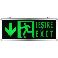 Lampa Iluminat LED pentru Iesire Exit, Sageata Jos, Vizibilitate Dubla