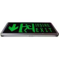 Lampa Iluminat LED pentru Iesire Exit, Sageata Jos, Vizibilitate Dubla - 5