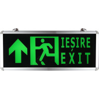 Corp LED Siguranta, Iesire Exit, Sageata Sus, Fata Dubla