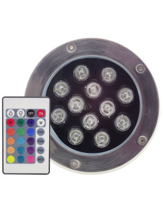 Spot LED RGB Pavele, 12x1W, IP65, Telecomanda