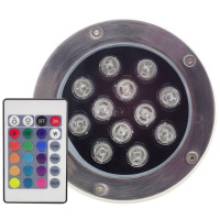 Spot LED RGB Pavele, 12x1W, IP65, Telecomanda