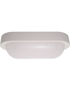 Aplica LED Ovala, 18W, Rama Alba, IP65, Lumina Naturala