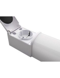 Corp LED pentru Baie, 15W, IP44, Priza si Intrerupator Integrat