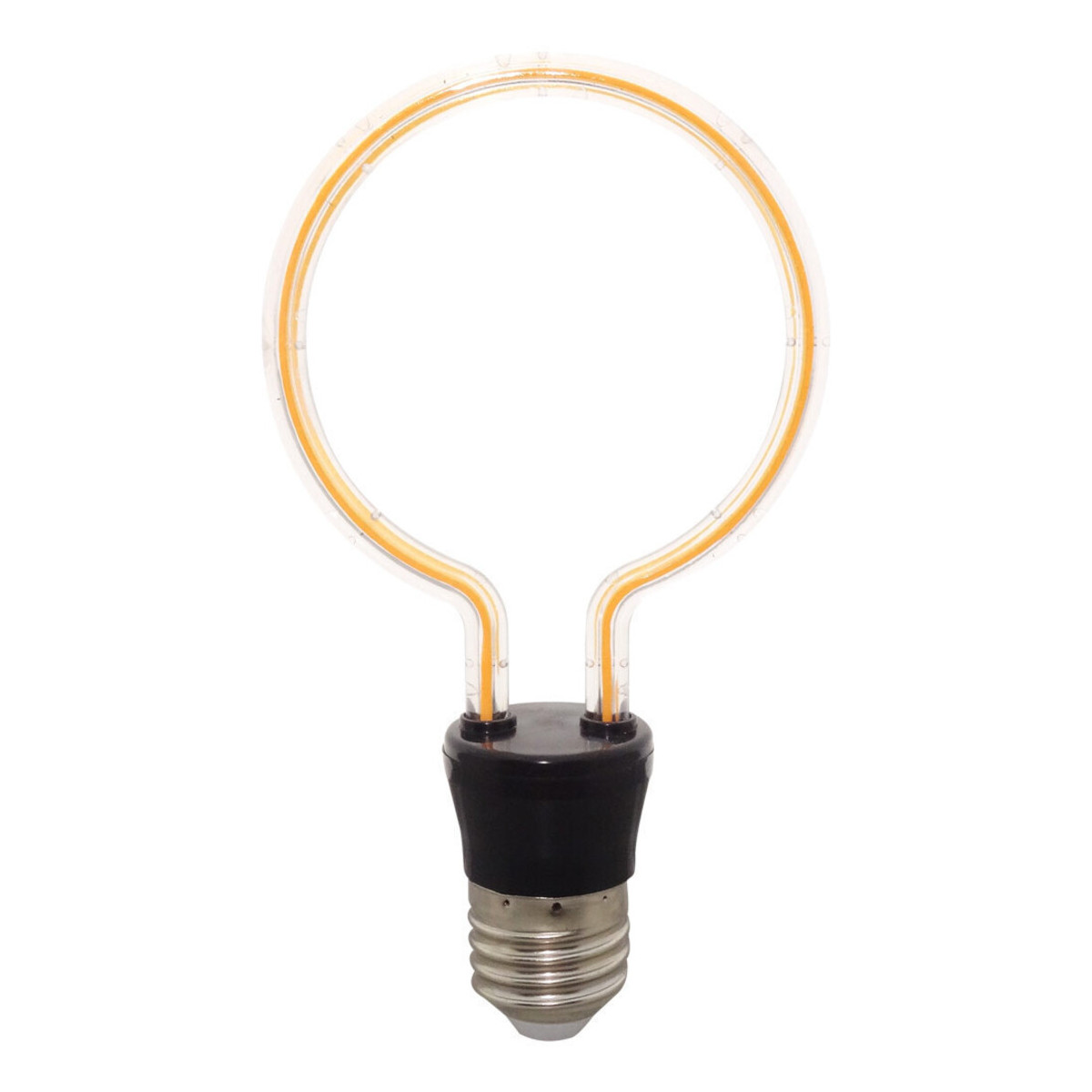 Bec LED Decorativ, 4W, E27, Lumina Calda, Design Circular Alb