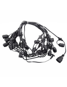Ghirlanda LED Exterior, 15 Fasunguri E27, Lungime 10 Metri