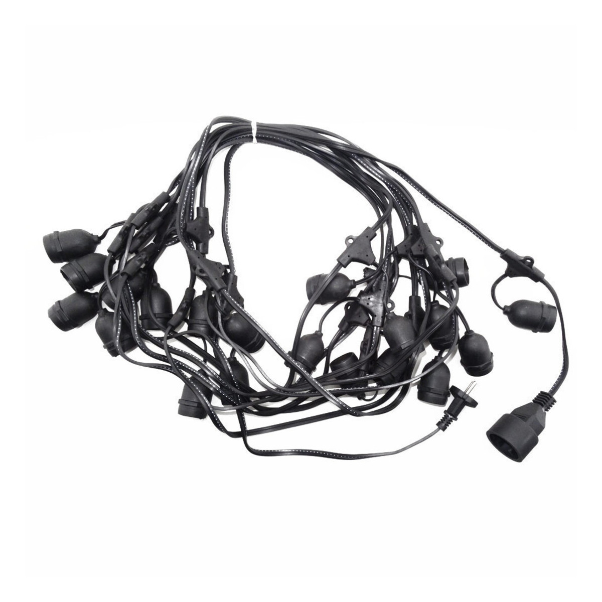 Ghirlanda Exterior, 20 Fasunguri E27, Lungime 10 Metri, Iluminare LED
