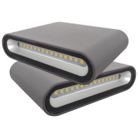 Aplica Perete LED, 2x3W, IP44, Iluminare Bidirectionala