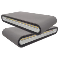 Aplica Perete LED, 2x5W, IP44, Iluminare Duala Sus-Jos