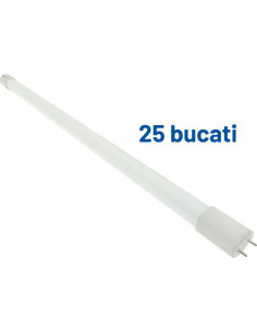 Set 25 Tuburi LED Neon, 9W, 60cm, Lumina Alb Rece, Mat