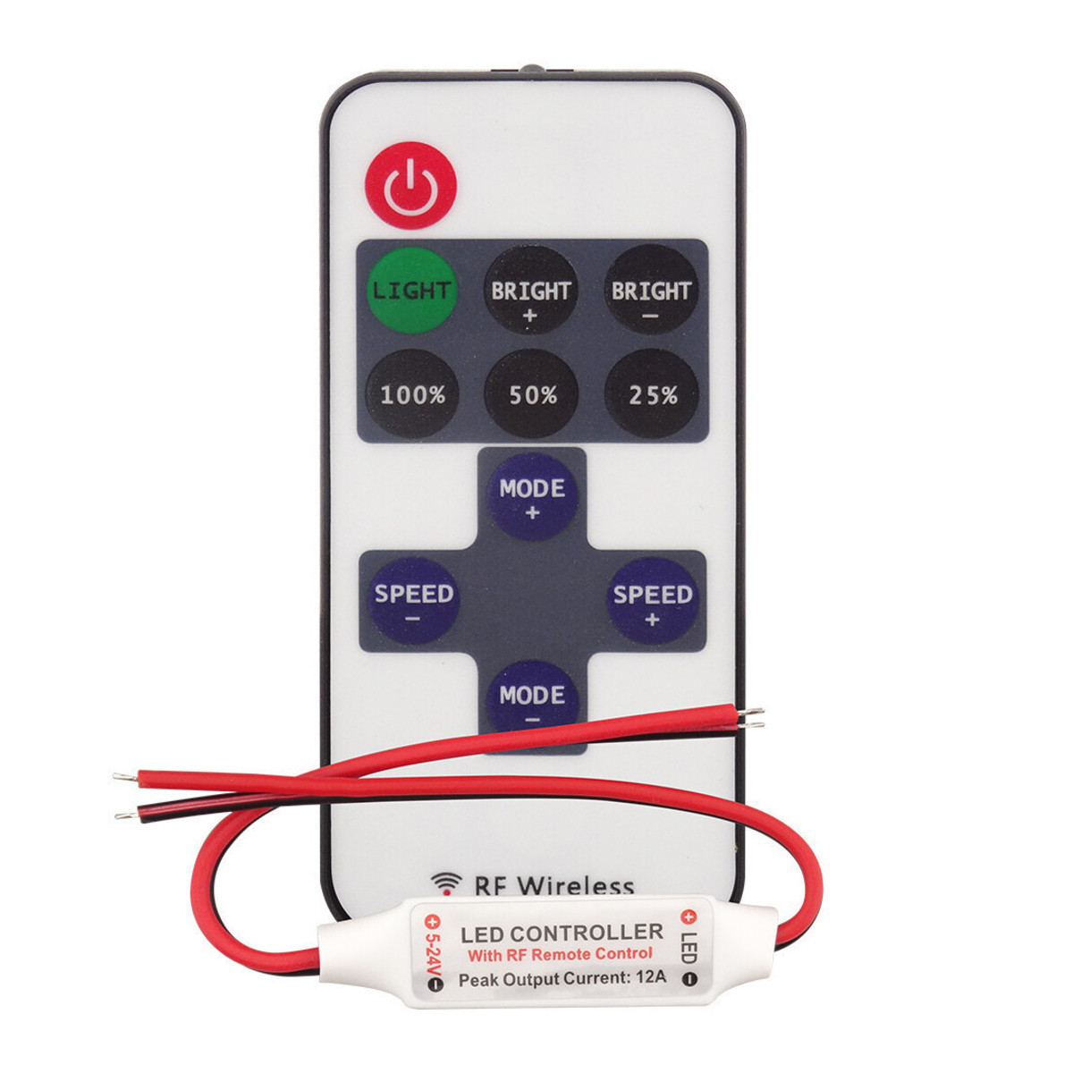 Telecomanda RF, Variator Mini pentru Banda LED, 72W, 12V, 6A