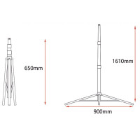 Trepied Reglabil, 60-152 cm, Suport Proiector Stabil si Versatil - 3