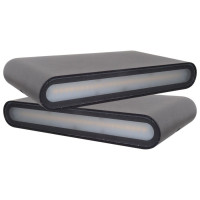 Aplica Perete LED, 2x6W, Neagra, IP65, Lumina Calda