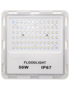 Proiector LED Slim 50W, Alb Natural, SMD, Alb