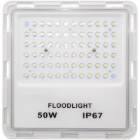 Proiector LED Slim 50W, Alb Natural, SMD, Alb
