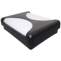 Aplica Bat LED Neagra, 24W, IP65, Lumina Rece, Model 14BD - 3