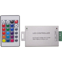 Controler LED RGB 12V, 144W, IP20, 12A, Telecomanda 24 Taste